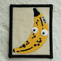 Googly Banana Woven Sticky Patch