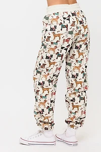 Holiday Dogs Print Sweatpants