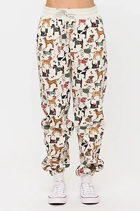 Holiday Dogs Print Sweatpants