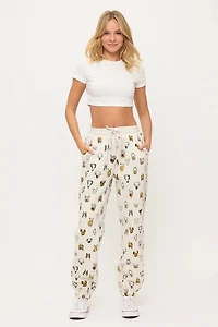 Colorful Dog Heads Print Sweatpants