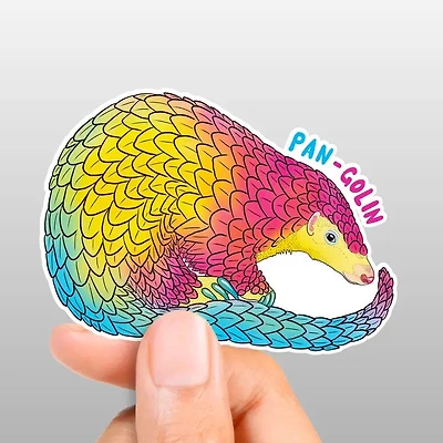 Orgullo Pansexual Pan-Golin Pegatina