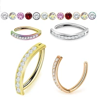 Pave Line CZ Clicker Navel