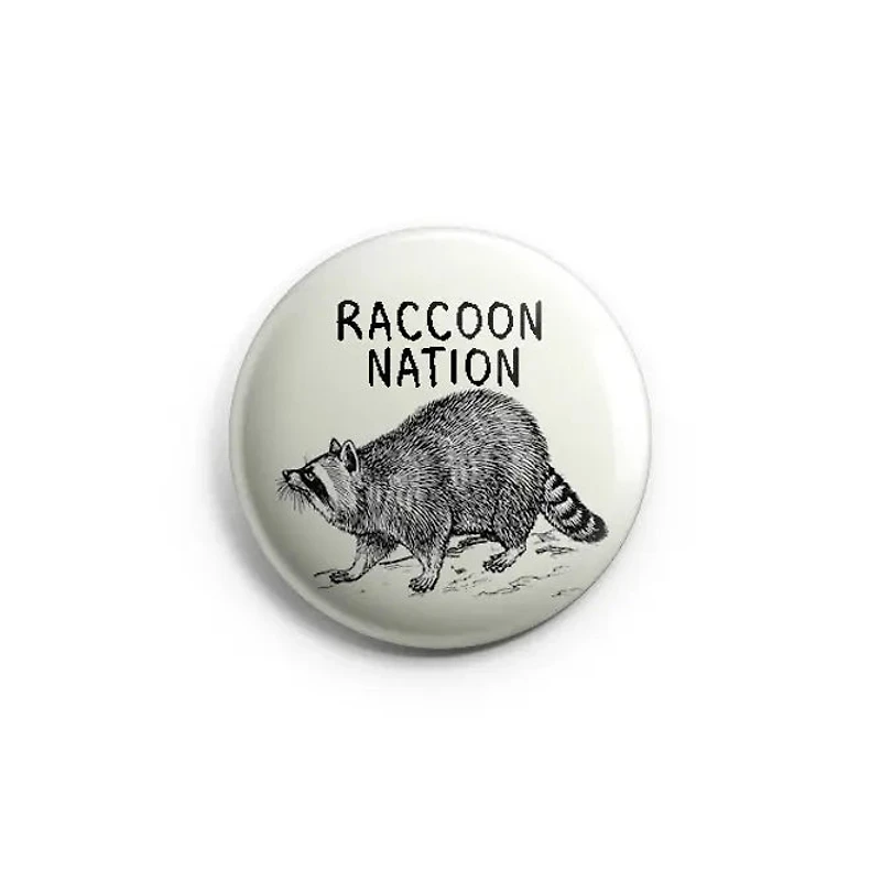 Raccoon Nation Button