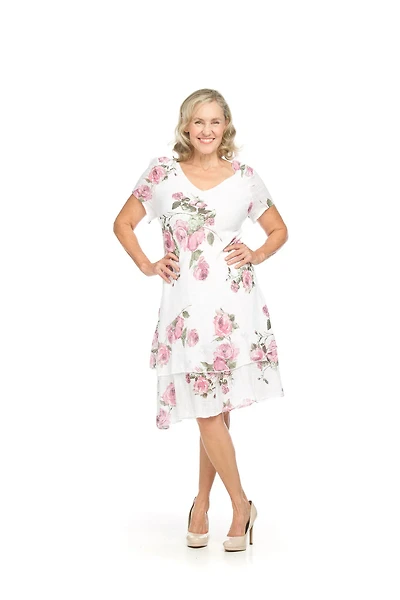 Sleeveless Tiered Floral Dress