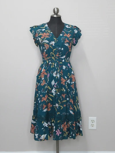 Short Sleeve Floral Dress