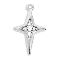 Stainless Steel Compass Star Charm