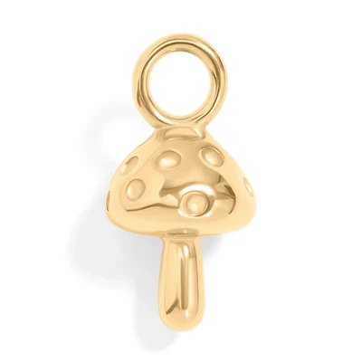 18K Gold Pvd Stainless Steel Mushroom Charm