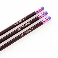 Gay Agenda Pencil Hot Foil Stamped