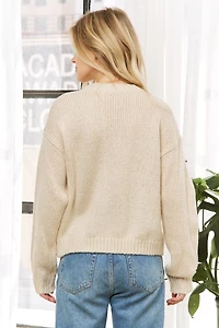 Colorful Flower 3d Special Stitches Pullover Sweat Plus