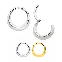 Aro con bisagras abovedado liso de 16 g