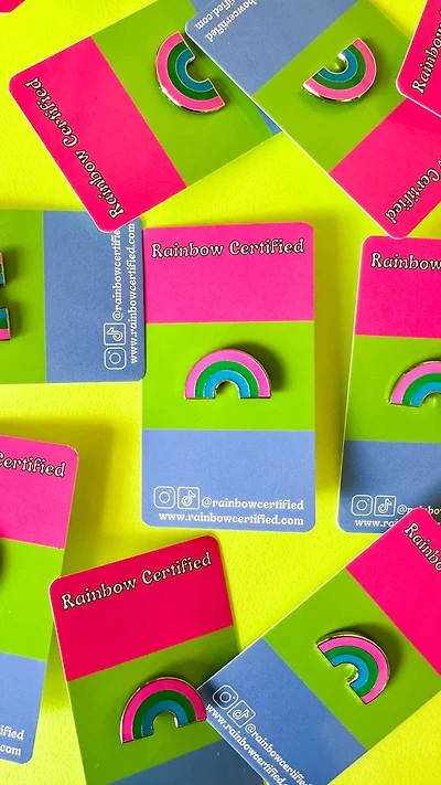 Pin de esmalte arco iris polisexual LGBTQ+