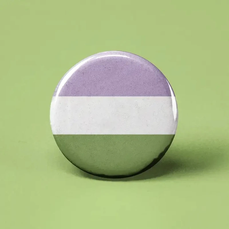 Genderqueer Flag Button