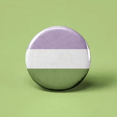 Genderqueer Flag Button