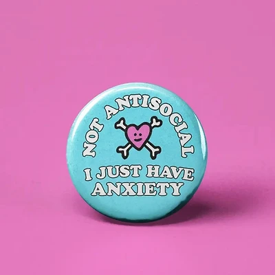 Anti-Social Pinback Button