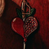 Pomegranate Love Embroidered Patch
