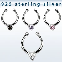 Prong Gem Fake Septum