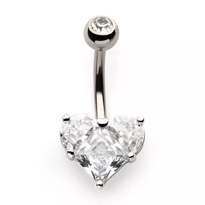 Prong Heart Large Gem