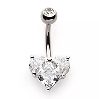 Prong Heart Large Gem