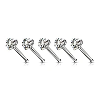 Prong Heart Nose Bone 20g - 18g