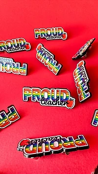 Proud Teacher Rainbow LGBTQ+ Pin