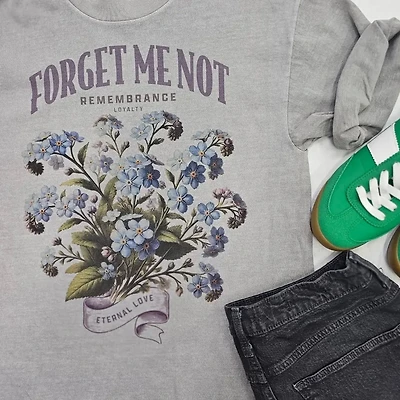 Forget Me Not Graphic Plus Size Tee