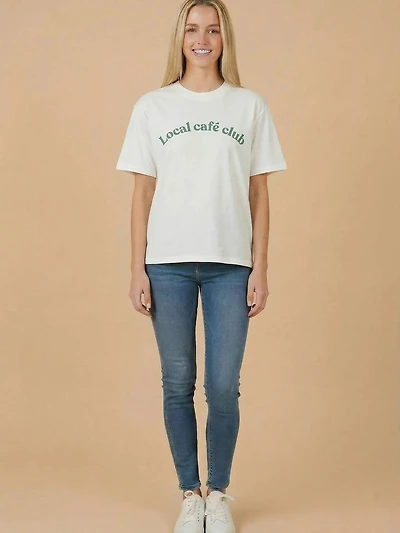 Local Cafe Club Lettering Tee