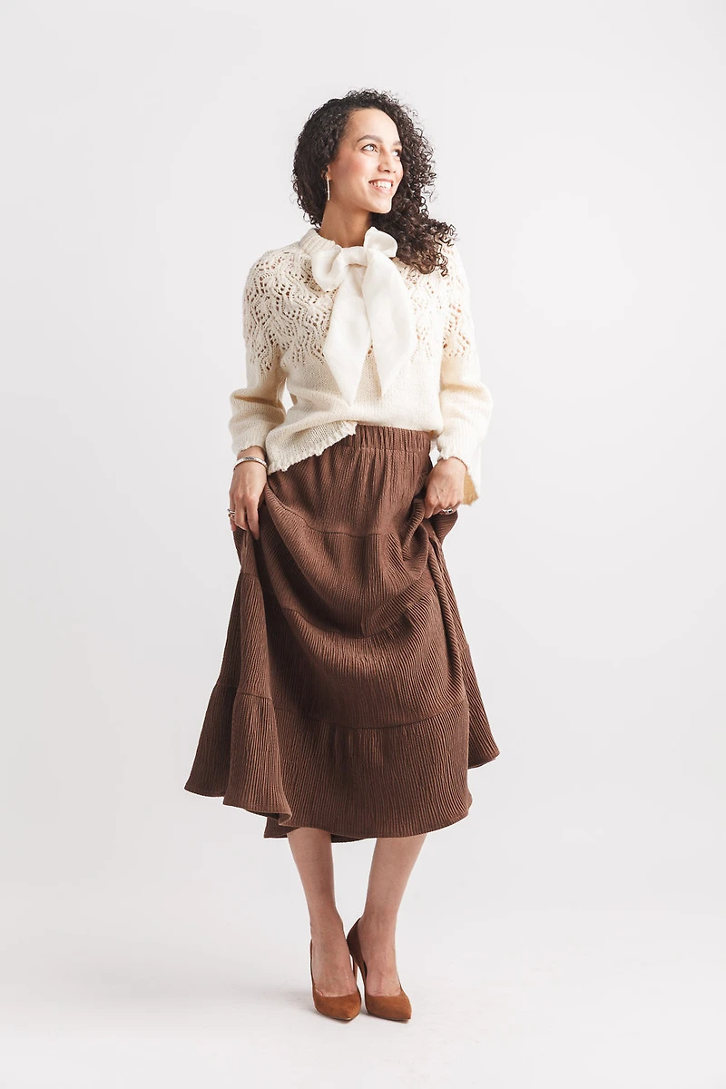 Velvet Tiered Skirt