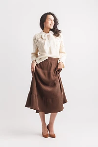 Velvet Tiered Skirt