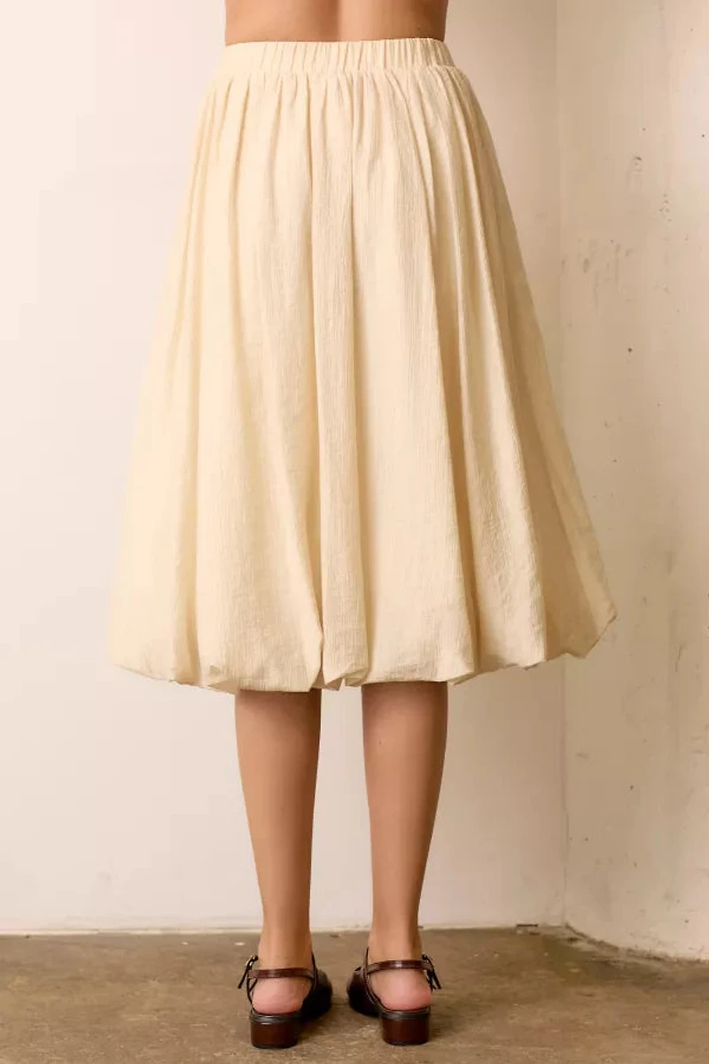 Crinkle Woven Bubble Skirt
