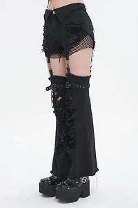 Detachable Black Denim Pants