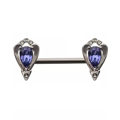 Purple And Clear Gem Nipple