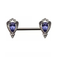 Purple And Clear Gem Nipple
