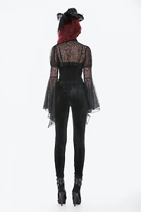 Gothic Velvet Mesh Patchwork Pants