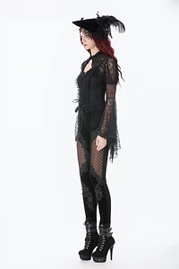 Gothic Velvet Mesh Patchwork Pants
