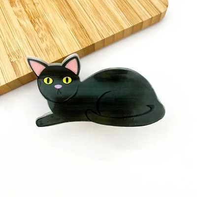 Dark Grey Cat Hair Claw Clip