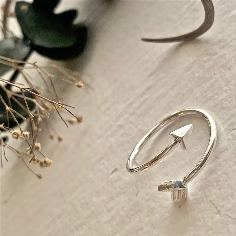 Misguided Arrow Ring In Silver