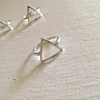 Silver Triangle Outline Ring