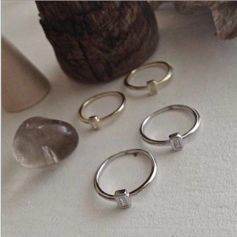 Carroll Baguette Ring In Sterling Silver