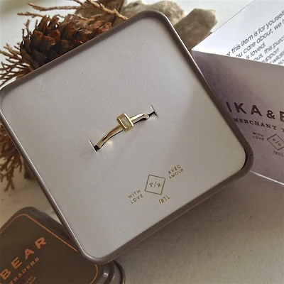 Carroll Baguette Ring in Gold Vermeil