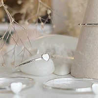 Tiny Heart Ring In Sterling Silver
