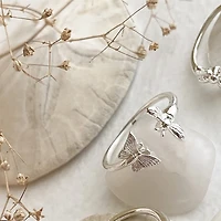 Buddie Adjustable Butterfly & Bee Ring