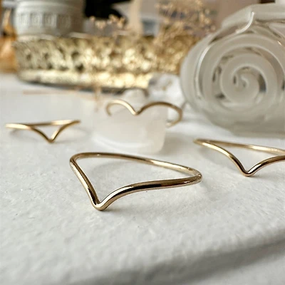 Cluster Tiny Chevron Ring