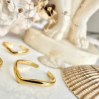 Patton Chevron Gold Toe Ring