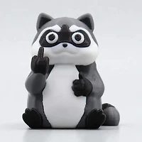 Raccoon Middle Finger Figurine