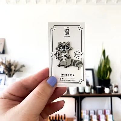 Raccoon Hard Enamel Pin