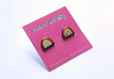 Rainbow Stud Earrings