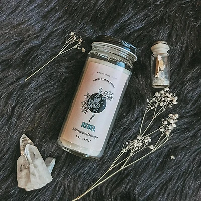 Rebel Manifestation Glass Candle