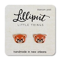 pendientes panda rojo