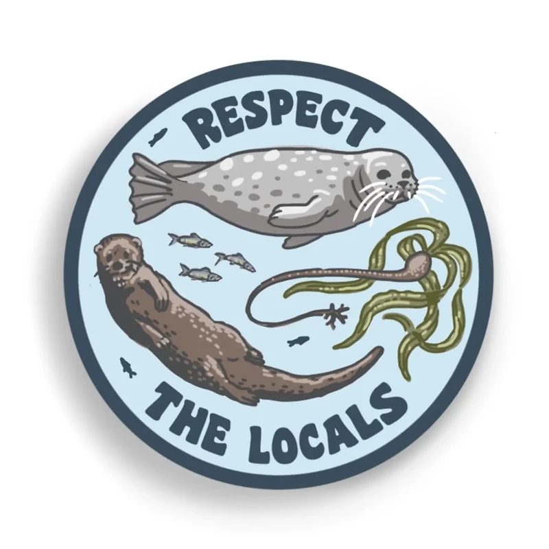 Respect the Locals Ocean Sticker