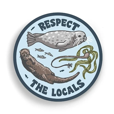 Respect the Locals Ocean Sticker
